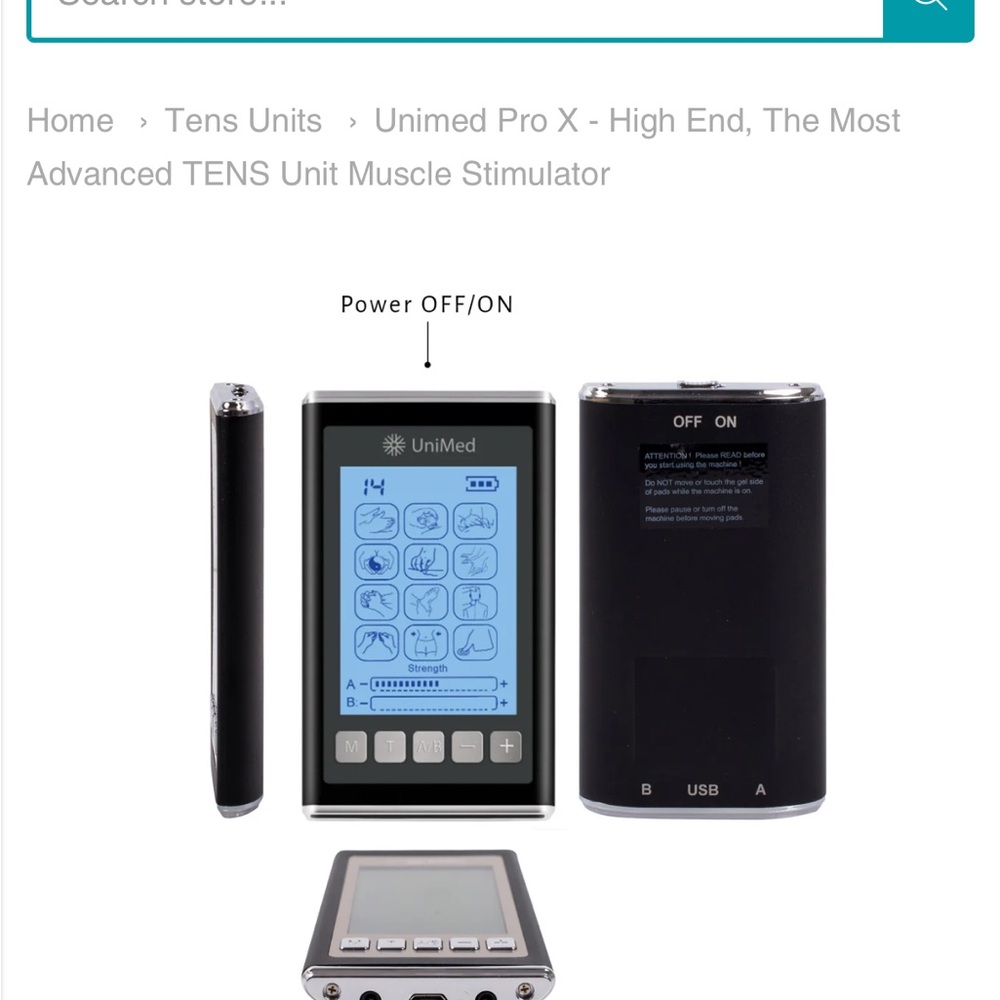 BRAND NEW- NEVER OPENED Pro X Portable TENS Unit - Black